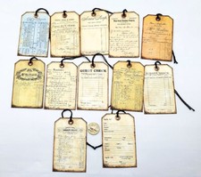 12-Vintage-Guest Receipt/Ledger-Junk Journal-Ephemera-Supplies-LARGE-Hang Tags