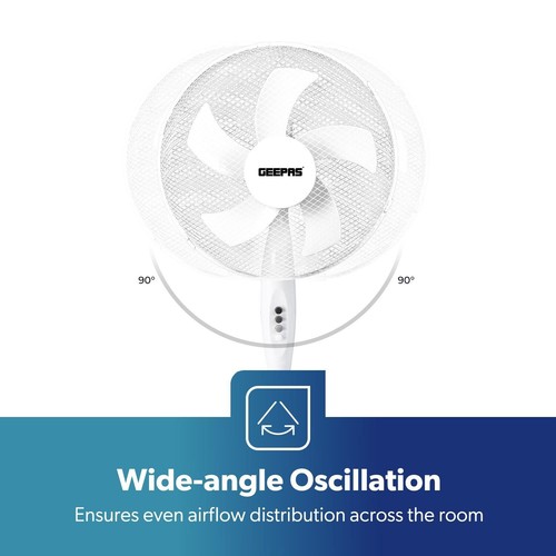 GEEPAS Desk & Pedestal Fans Oscillating Electric 3 Speed Cooling Floor Standing - 第 4/18 張圖片
