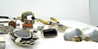 Vintage Modernist MCM 1970's STERLING SILVER MIXED METALS Bracelets Earrings — photo 9