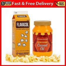 - Flavacol Popcorn Seasoning Salt 35oz & Concession Essentials Coconut Oil 32...