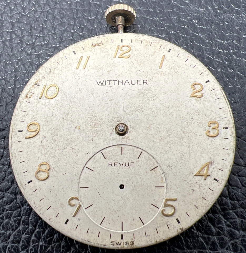 Швейцарские карманные часы Wittnauer 17j Revue 65 на запчасти или для ремонта - Изображение 2 из 4