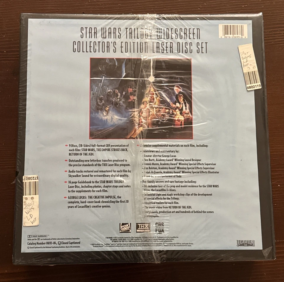 NEW Star Wars Trilogy: The Definitive Collection 9-Laserdisc Widescreen Box Set - Image 3 of 4