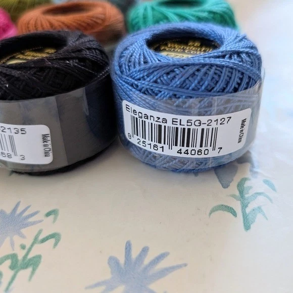 Wonderfil Allison Glass Eleganza #8 Perle Cotton Thread NEW Embroidery Set 10 - Image 3 of 3