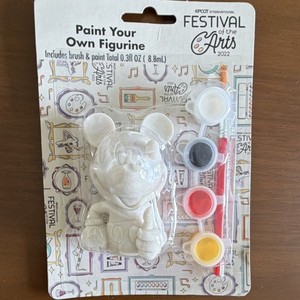 Disney EPCOT Festival 2022 Paint Your Own Mickey Mouse Figurine Kit w/ Brush & …