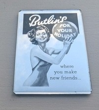 Butlins Holiday Camp  Vintage Handbag Travel Mirror