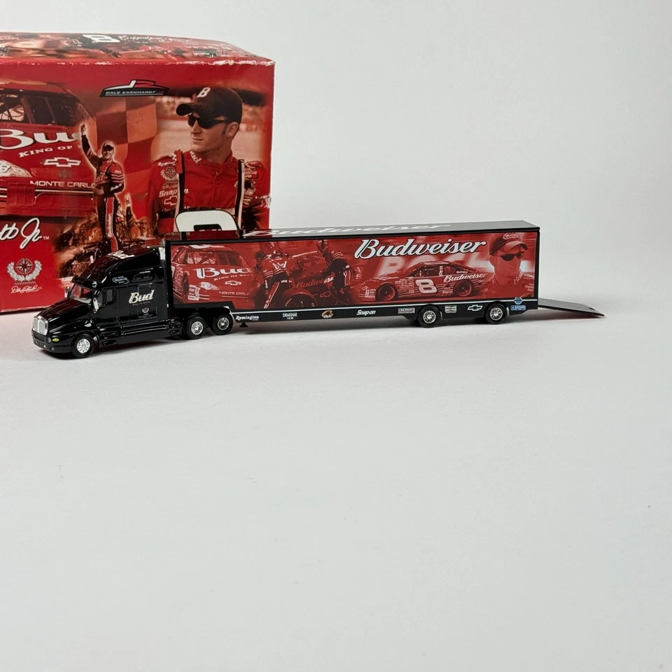 Dale Earnhardt Jr. 2002 Budweiser Nascar Action Hauler Diecast Truck & Trailer  - Image 2 of 4