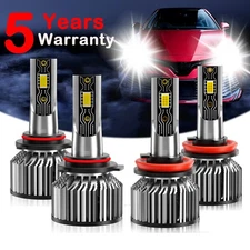 4X LED Headlight Bulb Hi Lo Beam Kit 9005+H11 12000K For Toyota Camry 2007-2018