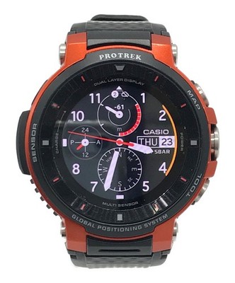 Casio WSD-F30 Smartwatch Herren Android Wear GPS Gebraucht 5cm Bildschirm