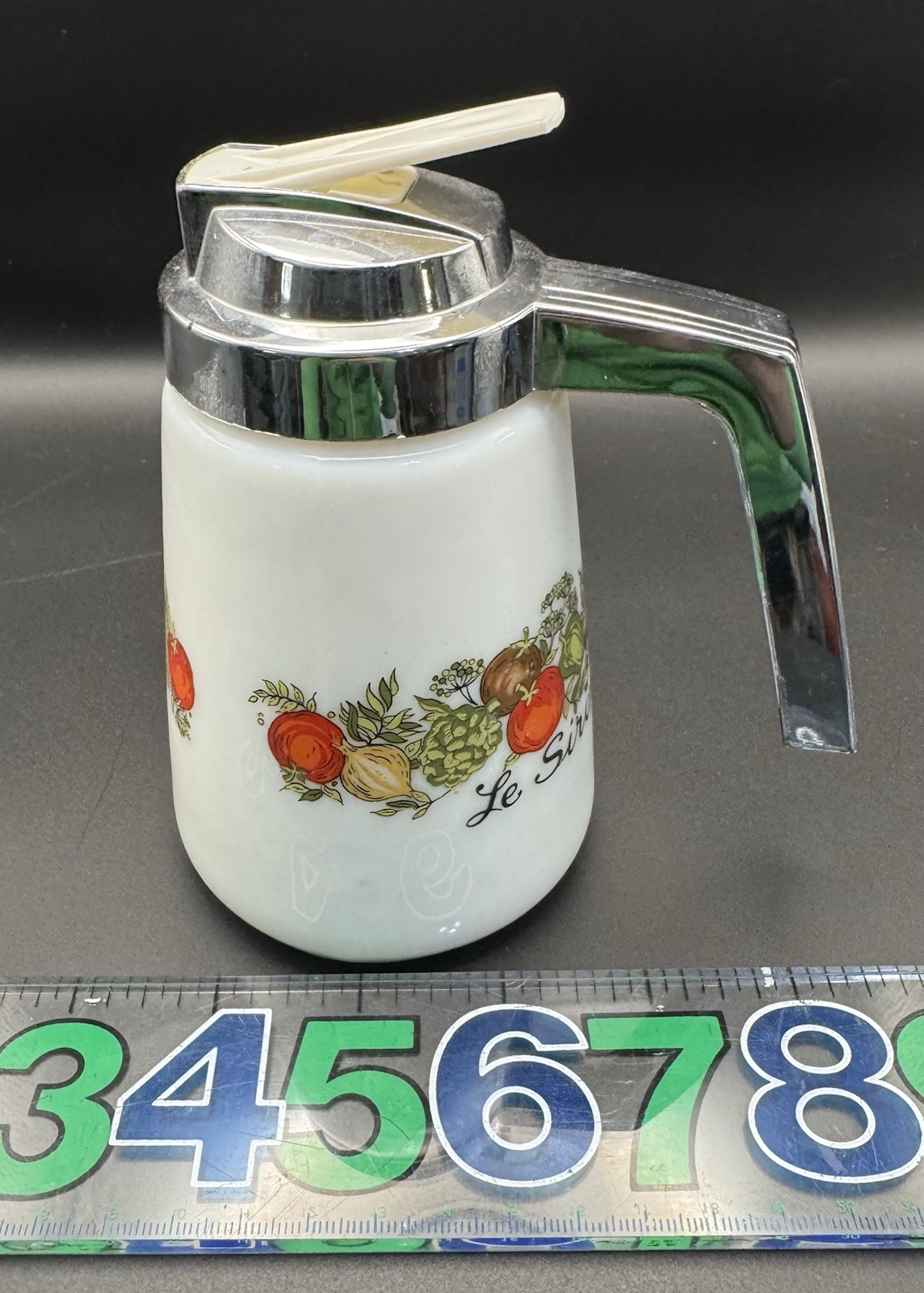 Vintage Gemco USA Corning Ware Spice of Life Pot a Creme /Syrup Dispenser