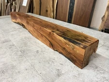 Rustic Figured  Apple Wood Beam/Fireplace Mantel/Hand Hewn/Primitive Apple Beam