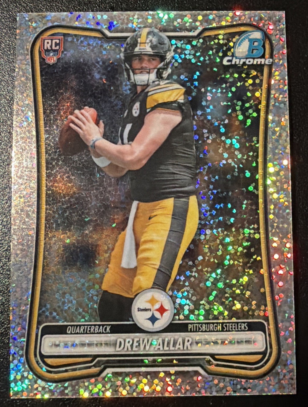 2026 Bowman Chrome Drew Allar Speckle Refractor RC #BCV-106 Steelers Rookie QB