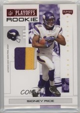 2007 Playoff NFL Playoffs Rookie Red Materials Prime /20 Sidney Rice #128 1j2