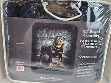 Rottweiler Guard Dog Queen Size Throw Blanket...