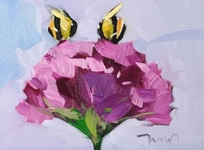 Fuchsia Pink Flower Modern Decor PRINT Canvas Art By Artist Jose Trujillo 16x20