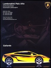 2004 2003 Lamborghini Gallardo Vintage Advertisement Print Art Car Ad J475