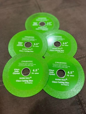 5-Pack 4-inch Diamond Glass Cutting Disc for Angle Grinder 7/8 inch Arbor