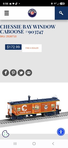  Sistema de ajedrez Lionel calibre O 2526710 B&O 3 bahías ventana caboose #903747 nuevo en caja | Condition: New