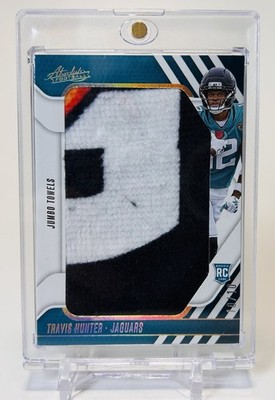 TRAVIS HUNTER 2025 PANINI ABSOLUTE ROOKIE JUMBO TOWELS PATCH RC BOOKEND 10/10
