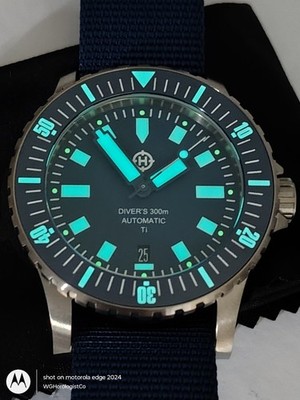 HELM Vanuatu Titanium Blue Dial 04AR3 300m Automatic Diver (full set) - BNIB
