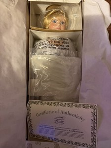 Heritage Signature Collection Porcelain Girl Doll Blonde Hair Blue Eyes w/ COA