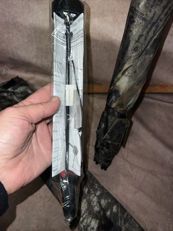 UMBRELLA /BLIND Deer Hunting Carry Lite Mossy Oak Quick Easy Mount NB46 - Image 3 of 4