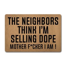 Funny Welcome Doormat Indoor Mats for Front Door Decor The Neighbors Think I'...