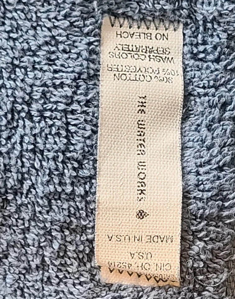 Juego de toallas de baño The Water Works azul de colección con volantes de campo francés cottagecore encaje Foto 4 de 4