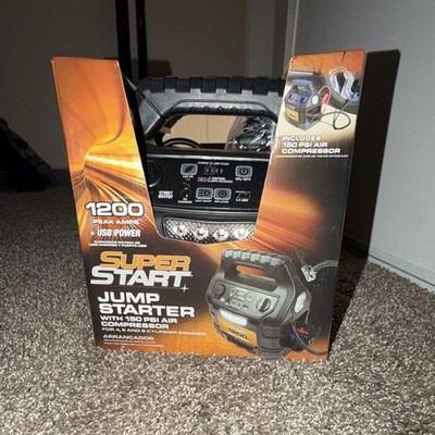 1200 AMP Super Start Jump Starter with Air Compressor
