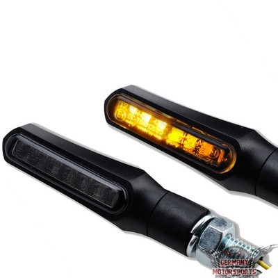 Motorrad LED Mini Blinker Frontblinker Heckblinker Miniblinker e-geprüft schwarz