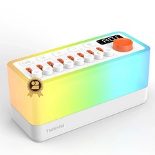 TMEHM 3-in-1 Sleep Sound Machine with 8 Mixable Nature Sounds, Portable Bluet...