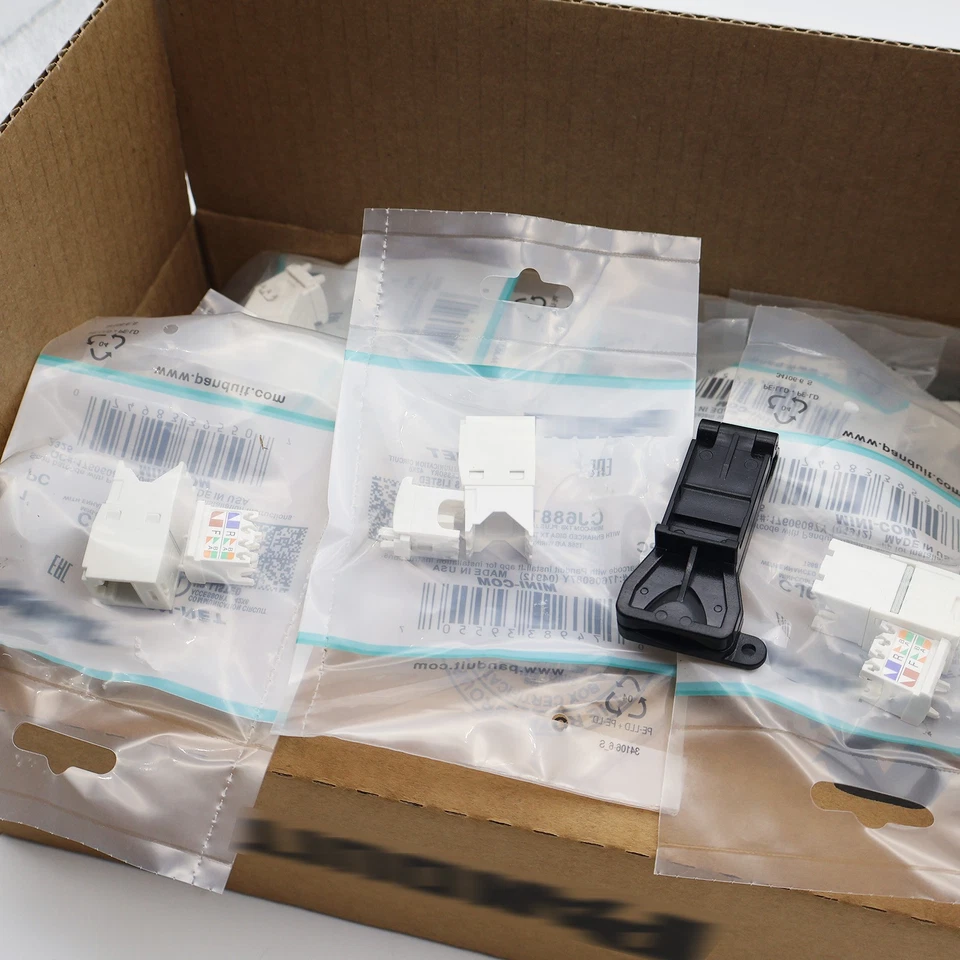 Módulo conector de red 50x CJ688TGWH para Panduit Gigabit TX Mini-Com TX6 Plus blanco Foto 2 de 4