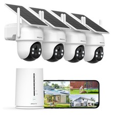 ARCCTV Security Camera Outdoor 4MP Wireless 4CH 360° PTZ 5G WiFi Solar Powered