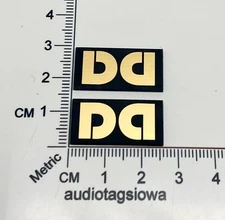 Design Acoustics  Speaker Grill  Badges Pair Custom Incised Gold Acrylic