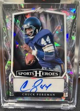 2025 Leaf Metal Sports Heroes Chuck Foreman Silver Ice Vikings