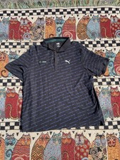Mercedes F1 AMG Petronas Formula One Team Puma Black/Blue  Polo Shirt Men's 2XL