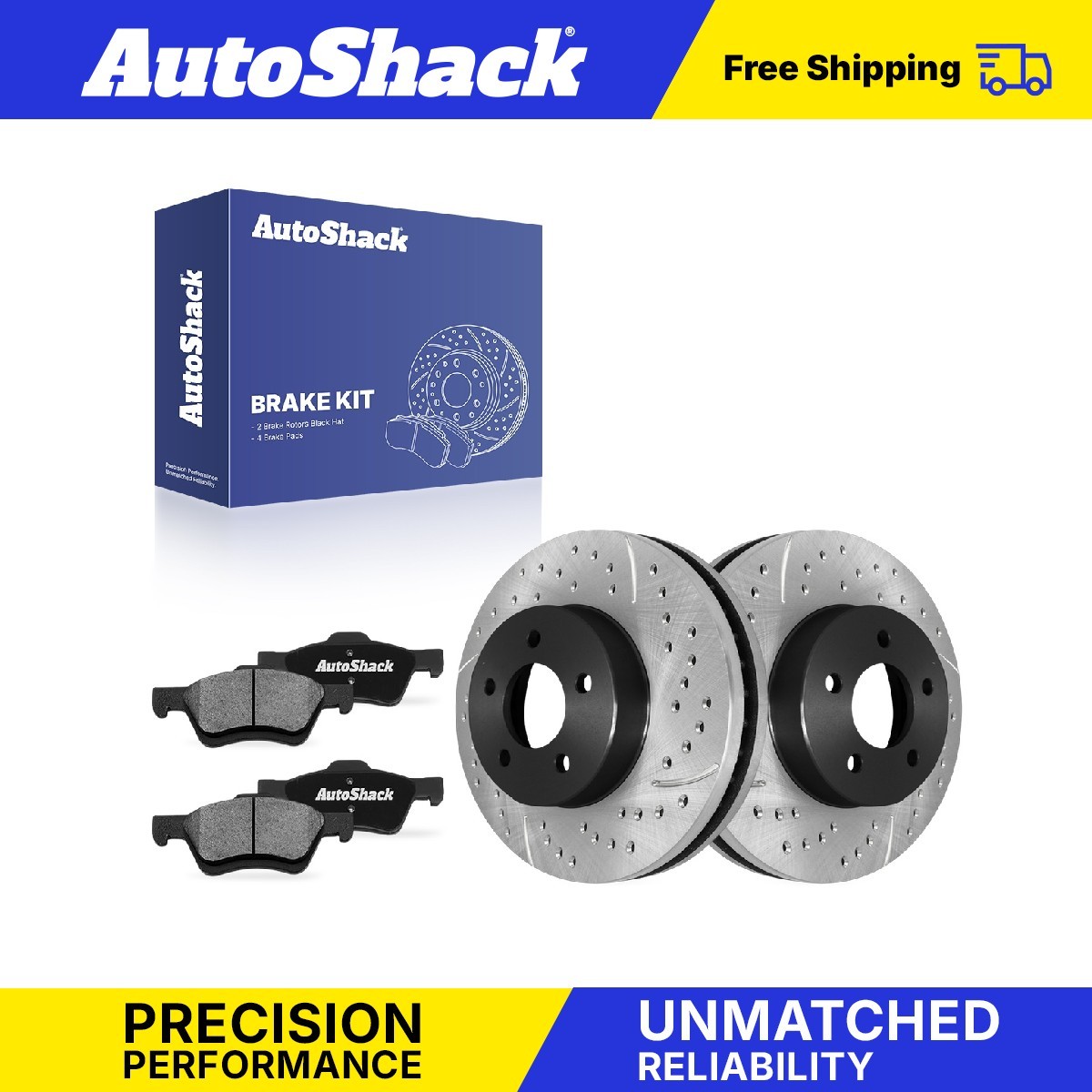 Front Drilled Slotted Brake Rotors Ceramic Pads for 2005-2010 Ford Escape
