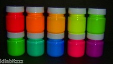UV Reactive Blacklight Fluorescent Glow Luminous Art Craft Paint 30ml or 60ml
