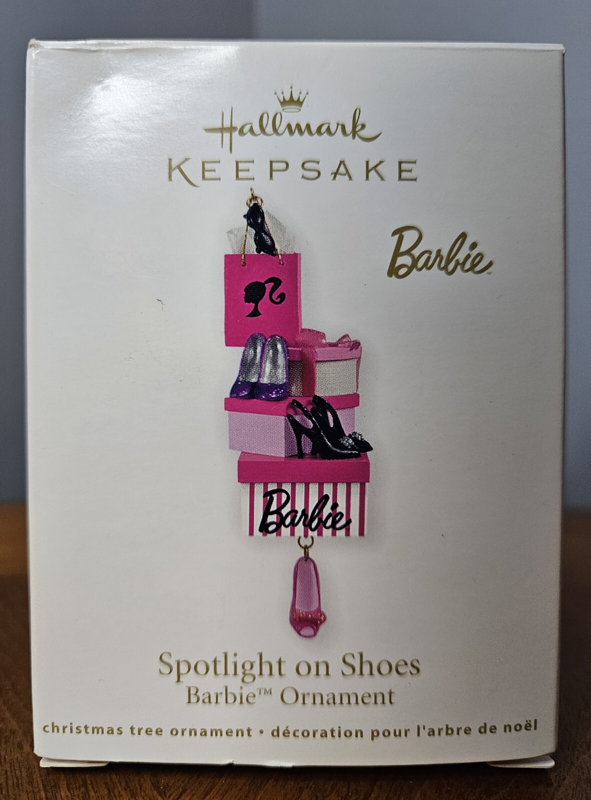 Hallmark Keepsake Ornament Barbie Spotlight on Shoes 2011 Shoe Boxes Pink eBay