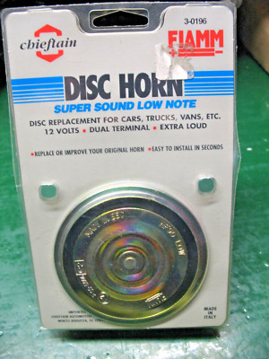 FIAMM  CHIEFTAIN SUPER SOUND LOW TONE   DISC  HORN  No. 3-0196      ITALY