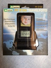 NEW Mustek PF E150 TravelFoto Travel Digital Photo Frame / Alarm Clock