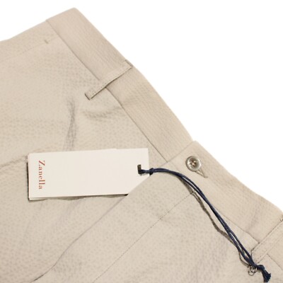 Zanella NWT Chinos / Casual Pants Size 34 US Noah In Solid Beige Cotton Blend