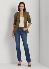 NEW Lauren Ralph Lauren Women's 12P Mid-Rise Straight Jean NWT 99.50