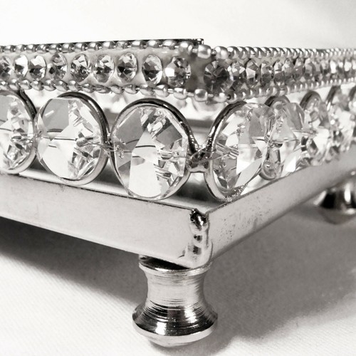 Jiallo Sparkle Vanity Mirror Tray with Beaded Crystals #72900 - Picture 2 of 4
