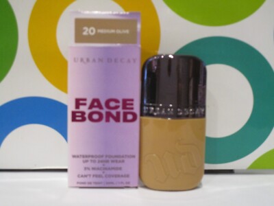 URBAN DECAY ~ FACE BOND WATERPROOF FOUNDATION UP TO 24 HR ~ # 20 MEDIUM OLIVE