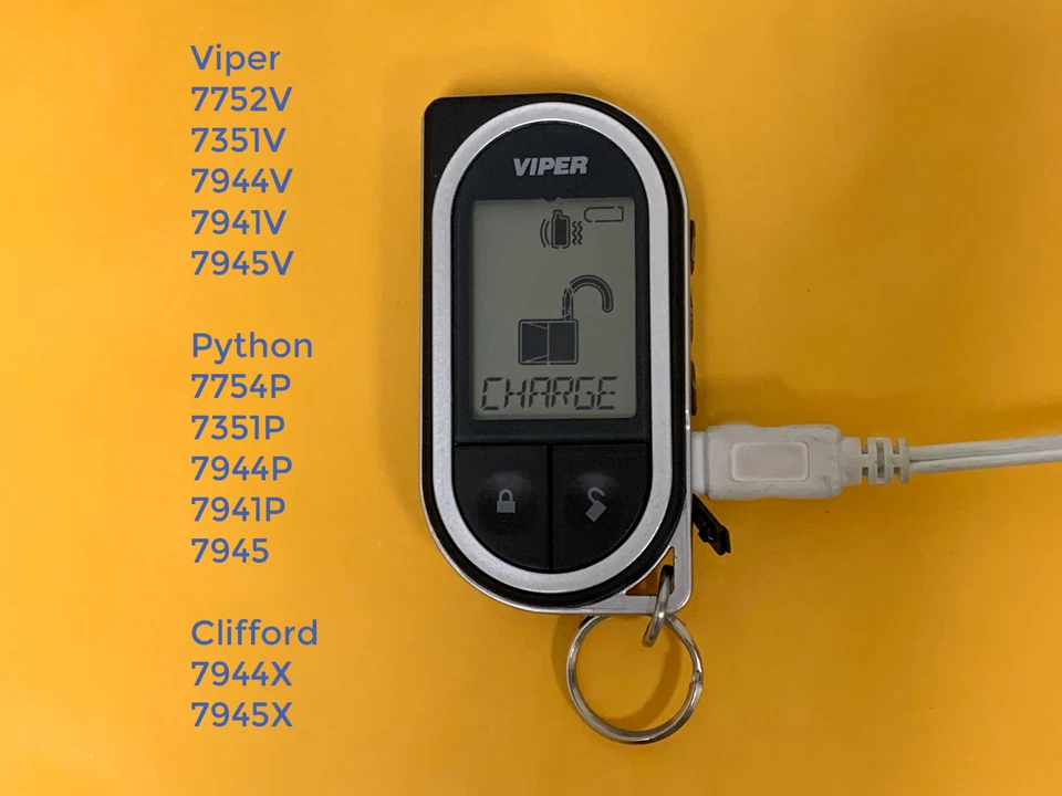 Wall charger for Viper, Python, Clifford remote transmitters with mini USB plug - Image 3 of 4