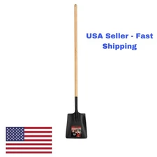 48 In. Wooden Handle Professional Square Shovel, NIKATTO USA STOCK