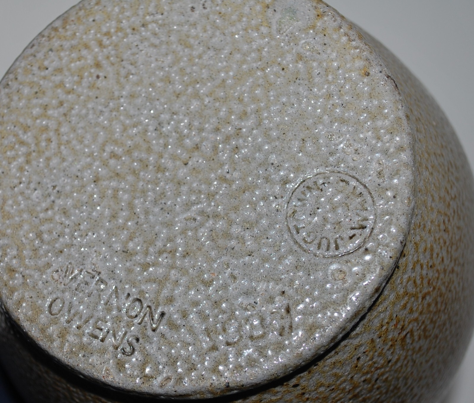 Vintage Vernon Owens Jugtown Ware Pottery Salt Glaze Pitcher Signed NC