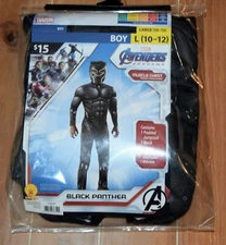 Rubies Boys Black Panther Muscle Chest Halloween Costume Large 10-12 