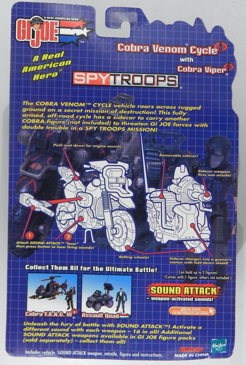 Hasbro G.I. Joe ARAH vs Cobra Spy Troops Cobra venom cycle Viper