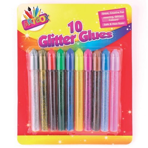 5x GLITTER GLUE GEL PENS ART CRAFT SPARKLY COLOURED MARKERS CHILDREN (Pack of 5) - Image 3